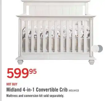 The Brick Midland 4-in-1 Crib - White offer