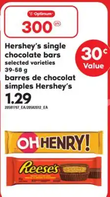 Independent City Market HERSHEY'S SINGLE CHOCOLATE BARS, 39-58 g offer