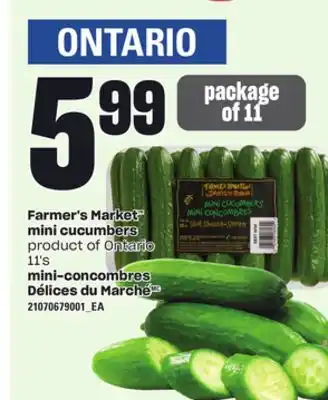 Independent City Market FARMER'S MARKET MINI CUCUMBERS, 11's offer