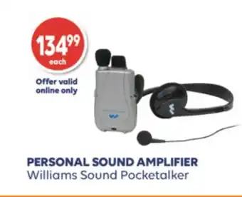 Wellwise by Shoppers PERSONAL SOUND AMPLIFIER Williams Sound Pocketalker offer