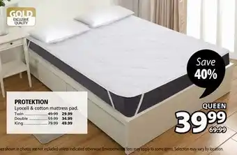 JYSK PROTEKTION Lyocell & cotton mattress pad offer