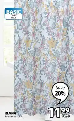 JYSK REVNA Shower curtain offer