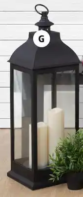 JYSK HERMOD Lantern with LED candles offer