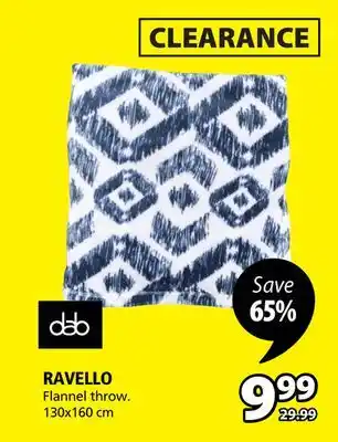 JYSK RAVELLO Flannel throw offer