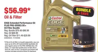 PartSource EDGE Extended Performance Oil PLUS PRO-SERIES OE + Oil Filter Bundle offer