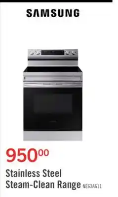The Brick Samsung 6.3 Cu. Ft. Freestanding Electric Range with Wi-Fi - NE63A6111SS/AC offer
