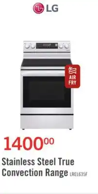 The Brick LG 6.3 Cu. Ft. Electric InstaView Range with Air Fry - LREL6325F offer