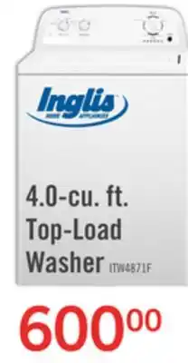 The Brick Inglis 4.0 Cu. Ft. Top-Load Washer ITW4871FW offer