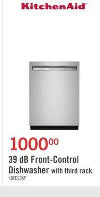 The Brick KitchenAid 39 dB Front-Control Dishwasher with Third Level Rack - KDFE204KPS offer