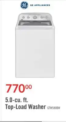 The Brick GE 5 Cu. Ft. Top-Load Washer with SaniFresh - GTW580BMRWS offer