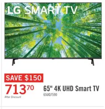 The Brick LG 65 UQ75 Series 4K LED Smart webOS TV offer