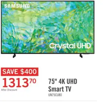 The Brick Samsung 75 CU8000 Crystal UHD 4K Smart TV offer