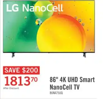 The Brick LG 86 NanoCell NANO75 LED 4K UHD Smart webOS TV offer