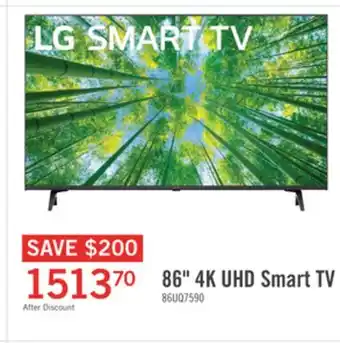 The Brick LG 86 UQ75 Series 4K LED Smart webOS TV offer