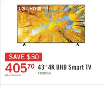 The Brick LG 43 UQ75 Series 4K LED Smart webOS TV offer