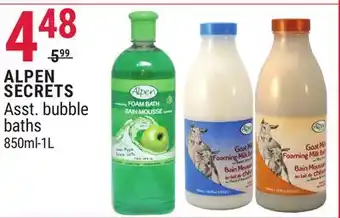 Rossy ALPEN SECRETS Asst. bubble baths offer