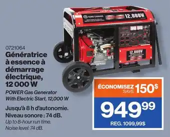 Patrick Morin POWER Gas Generator With Electric Start, 12000 W offer