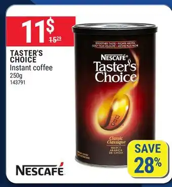 Rossy TASTER'S CHOICE Instant coffee offer