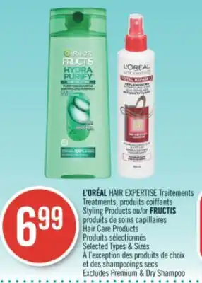Pharmaprix L'OREAL HAIR EXPERTISE Treatments, Styling Product or FRUCTIS Hair Care Product offer