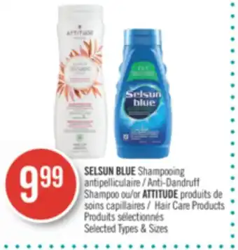 Pharmaprix SELSUN BLUE Anti-Dandruff Shampoo or ATTITUDE Hair Care Products offer