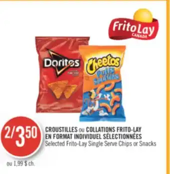 Pharmaprix Selected Frito-Lay Single Serve Chips or Snacks offer