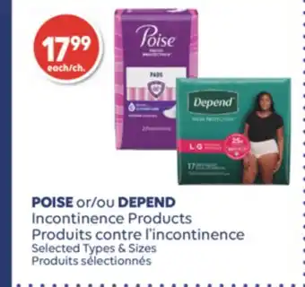 Wellwise by Shoppers POISE OU DEPEND Produits contre l'incontinence offer