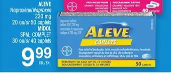 Uniprix ALEVE Naproxène/Naproxen 220 mg 20 ou/or 50 caplets MIDOL SPM, COMPLET 30 ou/or 40 caplets offer