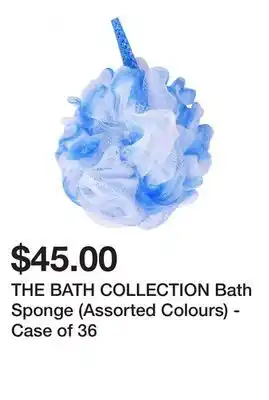 Dollarama THE BATH COLLECTION Bath Sponge (Assorted Colours) - Case of 36 offer
