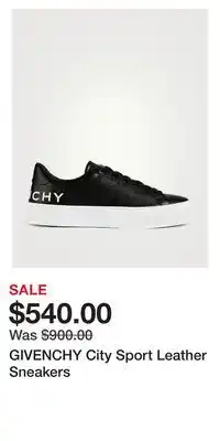 Holt Renfrew GIVENCHY City Sport Leather Sneakers offer