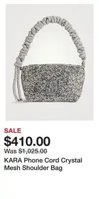 Holt Renfrew KARA Phone Cord Crystal Mesh Shoulder Bag offer