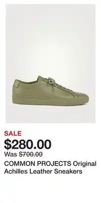 Holt Renfrew COMMON PROJECTS Original Achilles Leather Sneakers offer