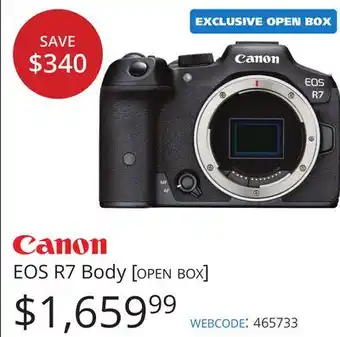 Vistek Canon EOS R7 Body offer