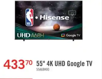 The Brick Hisense 55 A68H Series 4K UHD Smart Google TV offer
