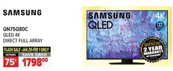 2001 Audio Video SAMSUNG QLED 4K DIRECT FULL ARRAY offer