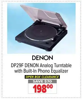 2001 Audio Video DENON Analog Turntable with Built-In Phono Equalizer offer