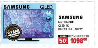2001 Audio Video SAMSUNG QLED 4K DIRECT FULL ARRAY offer