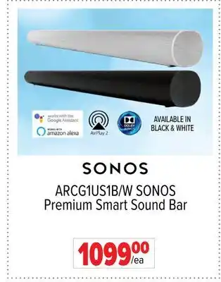 2001 Audio Video SONOS Premium Smart Sound Bar offer