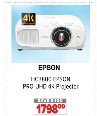 2001 Audio Video EPSON PRO-UHD 4K Projector offer