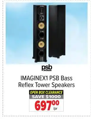 2001 Audio Video PSB Bass Reflex Tower Speakers offer