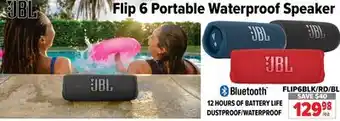 2001 Audio Video JBL Flip 6 Portable Waterproof Speaker offer