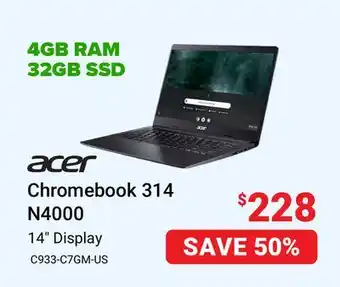 Visions Electronics Acer Chromebook 314 N4000 offer