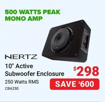 Visions Electronics Hertz 10 Active Subwoofer Enclosure offer