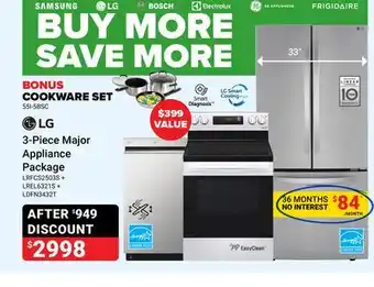 Visions Electronics LG 3-Piece Major Appliance Package offer