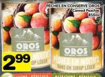 Supermarché PA OROS Canned Peaches offer