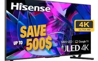 Centre Hi-Fi Hisense ULED MINI-LED TV U78KM 4K QUANTUM DOT / GOOGLE TV 55 offer