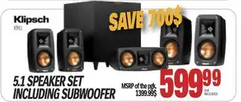 Centre Hi-Fi Klipsch 5.1 SPEAKER SET INCLUDING SUBWOOFER offer
