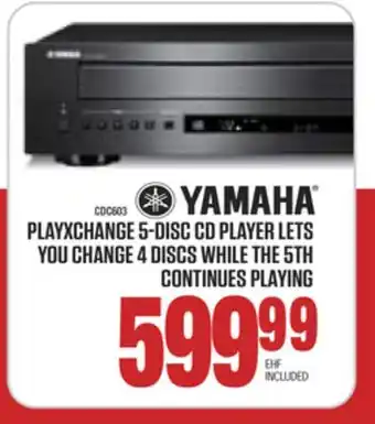 Centre Hi-Fi YAMAHA PLAYXCHANGE 5-DISC CD PLAYER LETS YOU CHANGE 4 DISCS WHILE THE 5TH CONTINUES PLAYING offer