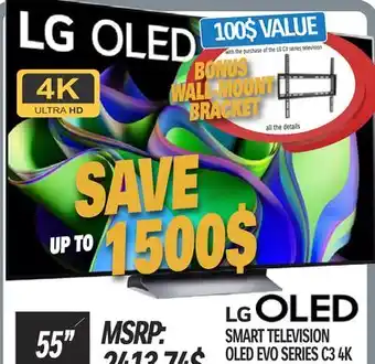 Centre Hi-Fi LG SMART TELEVISION OLED EVO SERIES C3 4K 55 offer