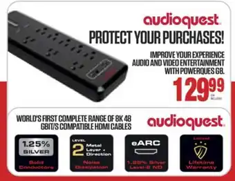 Centre Hi-Fi Audioquest IMPROVE YOUR EXPERIENCE AUDIO AND VIDEO ENTERTAINMENT WITH POWERQUES G8 offer