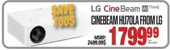 Centre Hi-Fi CINEBEAM HU70LA FROM LG offer